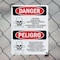 Signmission Chlorine Hazard Area Bilingual Danger Sign, Plastic, 7in W x 10in L, 2PK OS-2PACK-DS-P-710-VS-1067 - alternate 2